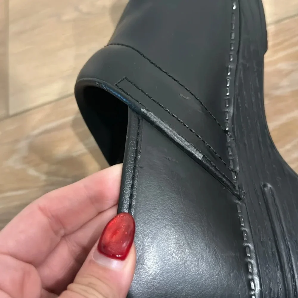 Dansko Professional Black Cabrio leather clogs women size 40 - Picture 8 of 10